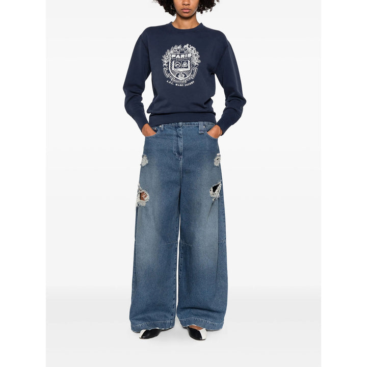 A.P.C. X Marc Jacobs Sweatshirts - Blue | af89d7ff14d9b4bccbc6e5f59699062d25d3b41c