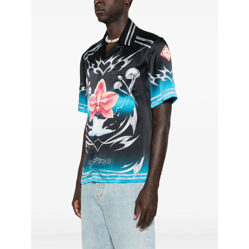 Casablanca Shirts - Black, Blue | 7668b26df43ca5e12c04abaa36abf43020197d85