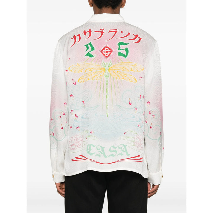 Casablanca Shirts - White, Pink | c0767fd7f99c4327c4af0c297941e41692ecba9e