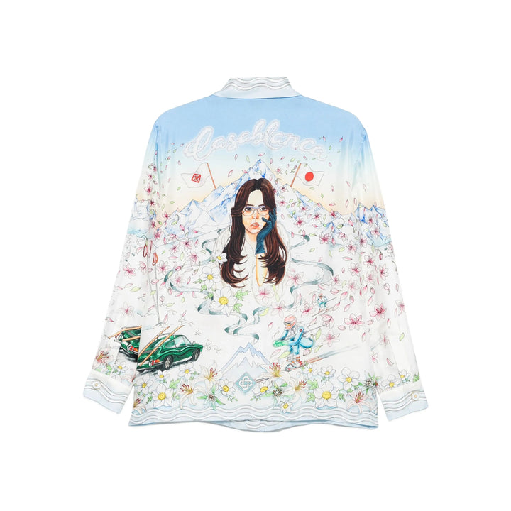 Casablanca Shirts - White, Blue | 236014f02b4edf788cd80bf1d6a82a723a378549