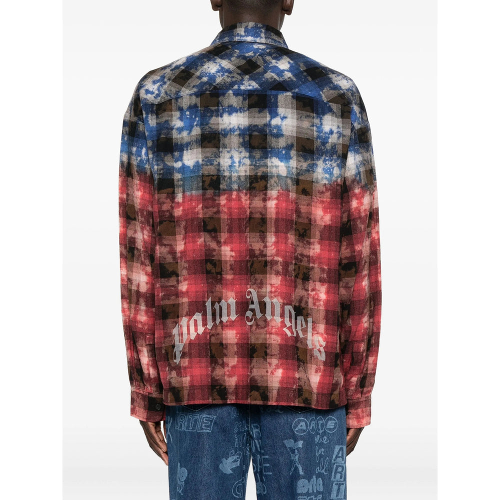 Palm Angels Shirts - Blue, Red | 464814fb62ff49d973298aa443a60a52ce43325a