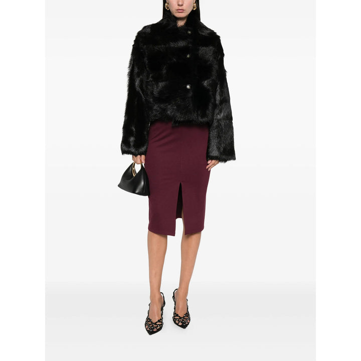 Alberta Ferretti Leather Outerwears - Black | 1cdd59a12b5504b8bdf73706f828944781d2834a