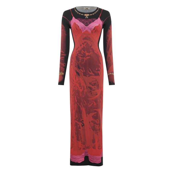 Marine Serre Dresses - Red, Black | e6bded415fba28f77639f1f14cccded1e5b7b4ff