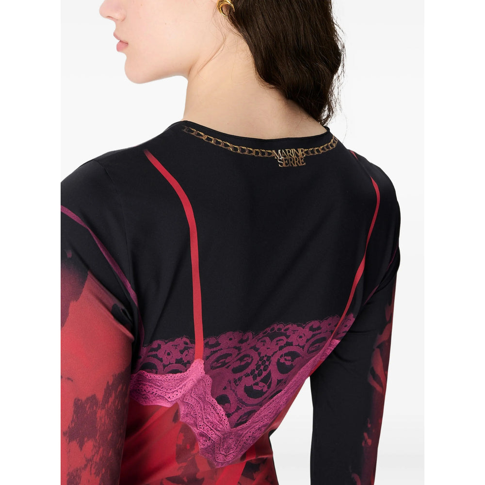 Marine Serre Dresses - Red, Black | 021fd4f5a1c43497cd453e4548364f90784277b5