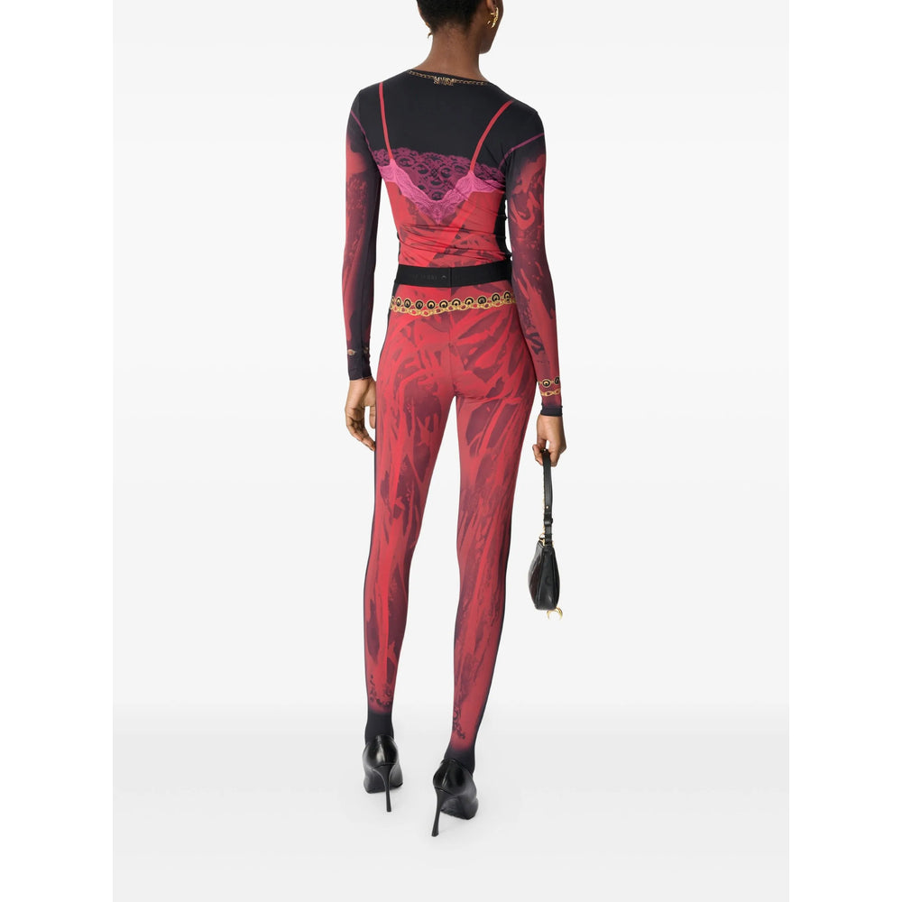 Marine Serre Pants - Red, Black | 3a62150a833862c5a22c3d78970bfcc220d58236