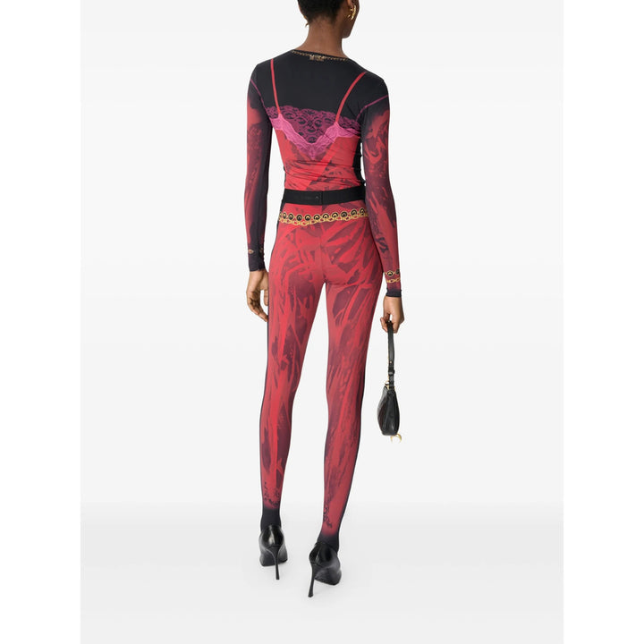 Marine Serre Pants - Red, Black | 3a62150a833862c5a22c3d78970bfcc220d58236