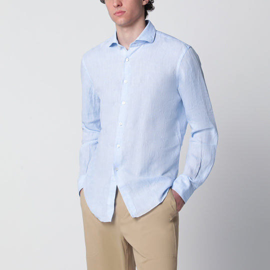 Light Blue Tailor Fit Linen Shirt