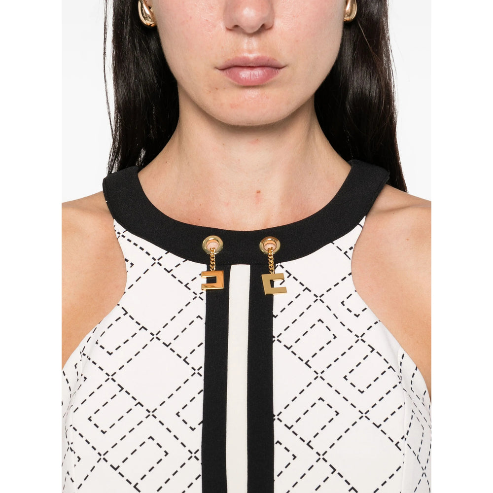 Elisabetta Franchi Tops - Neutral, Black | 82443a88fee02372699a4970b47522b12e3bbece