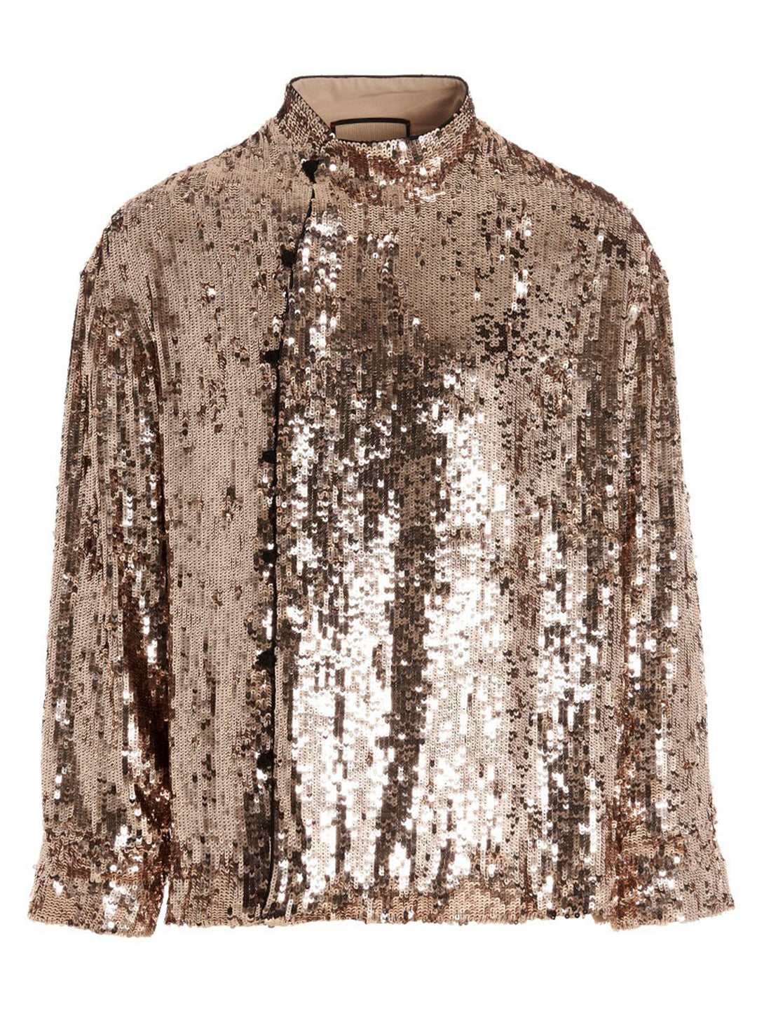 Gucci Sequin Shirt Shirt and Blouse - Silver | 44583bbb766a183fcef9d984edc0a4597e9e08e7