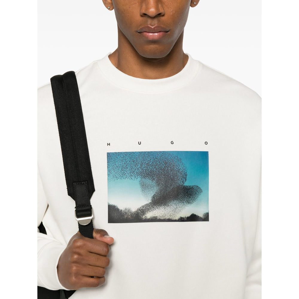 Hugo Sweatshirts - White | 86dca56ecfe87771f72bdb1e7ec013e3d24b4480