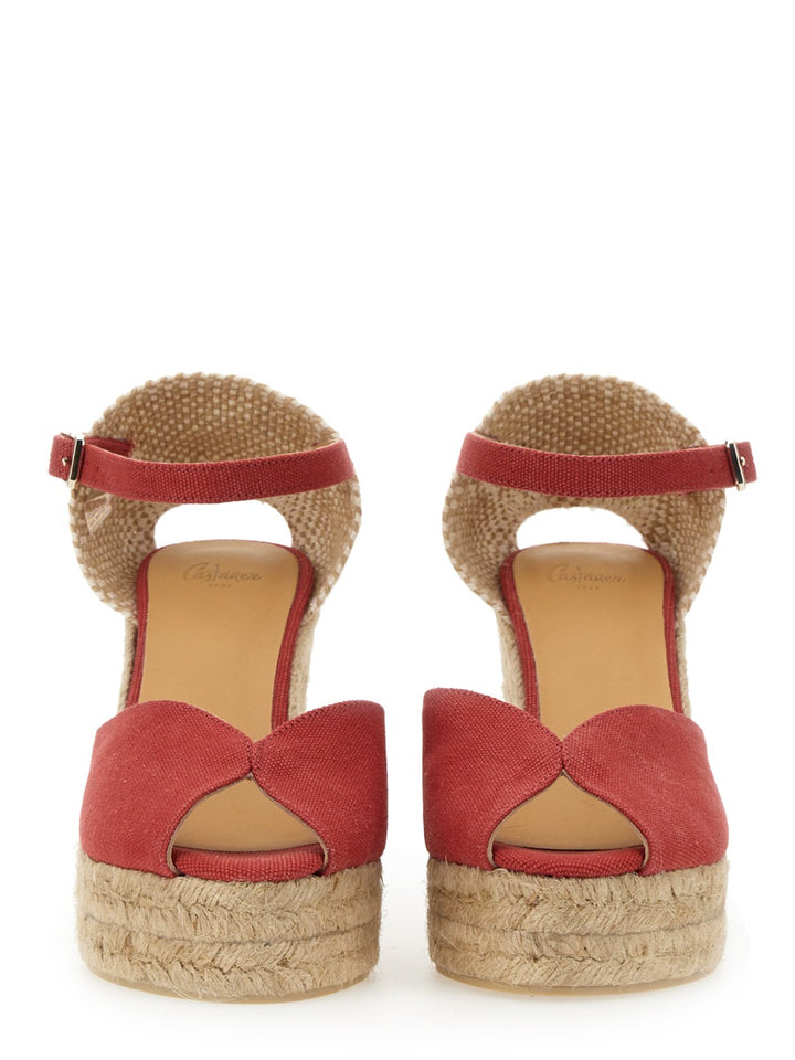 Castañer Wedges - Red | Wanan Luxury