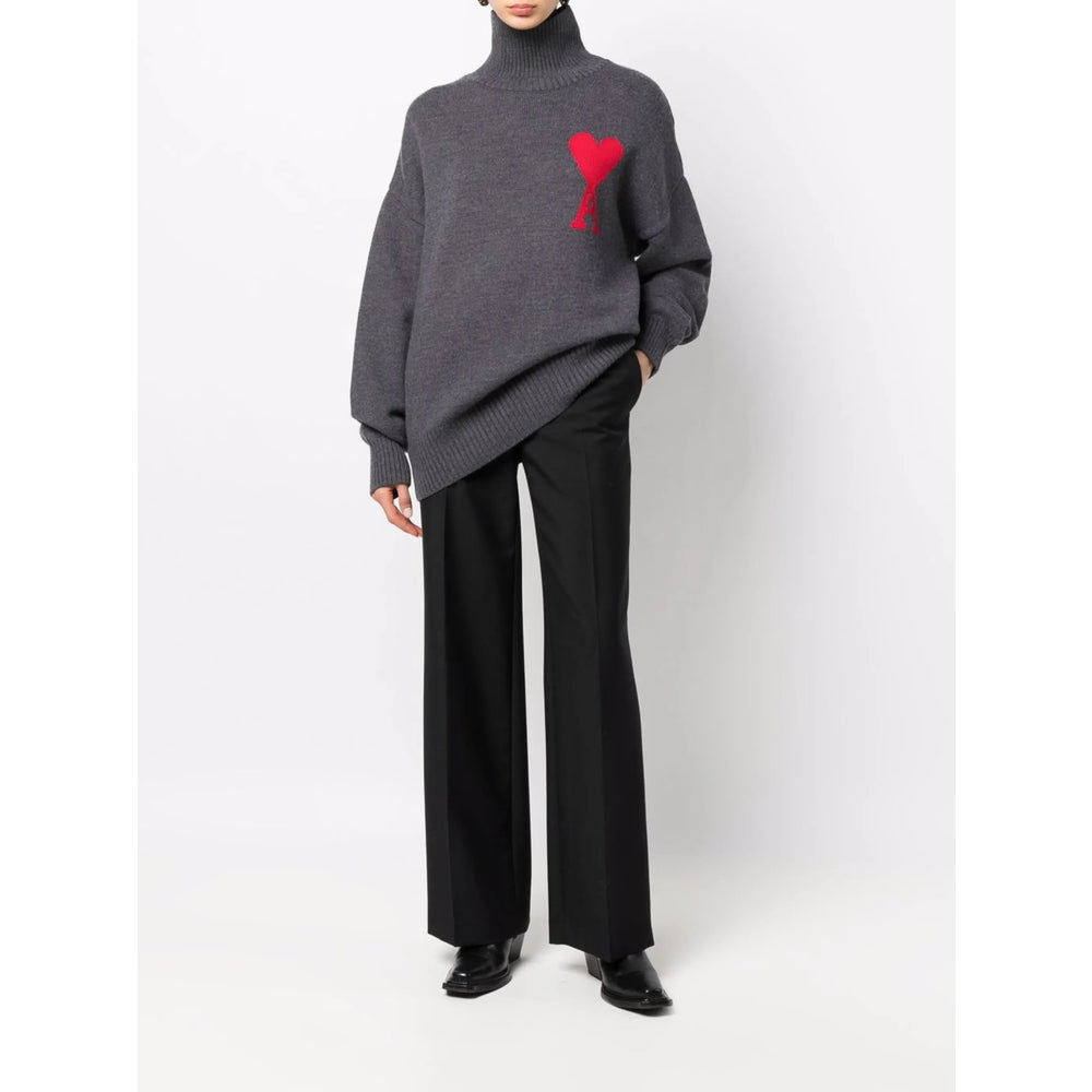 Ami Paris Sweaters - Gray | bb2d842bf98e7ee94c9b4a7fcb4dbfdee8457934