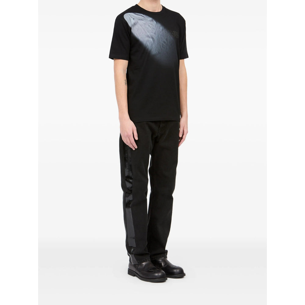 Mm6 Maison Margiela T Shirts - Black, Blue | 807a50c9615d5b4ebe4b0a3ec2a14ac3dd438549