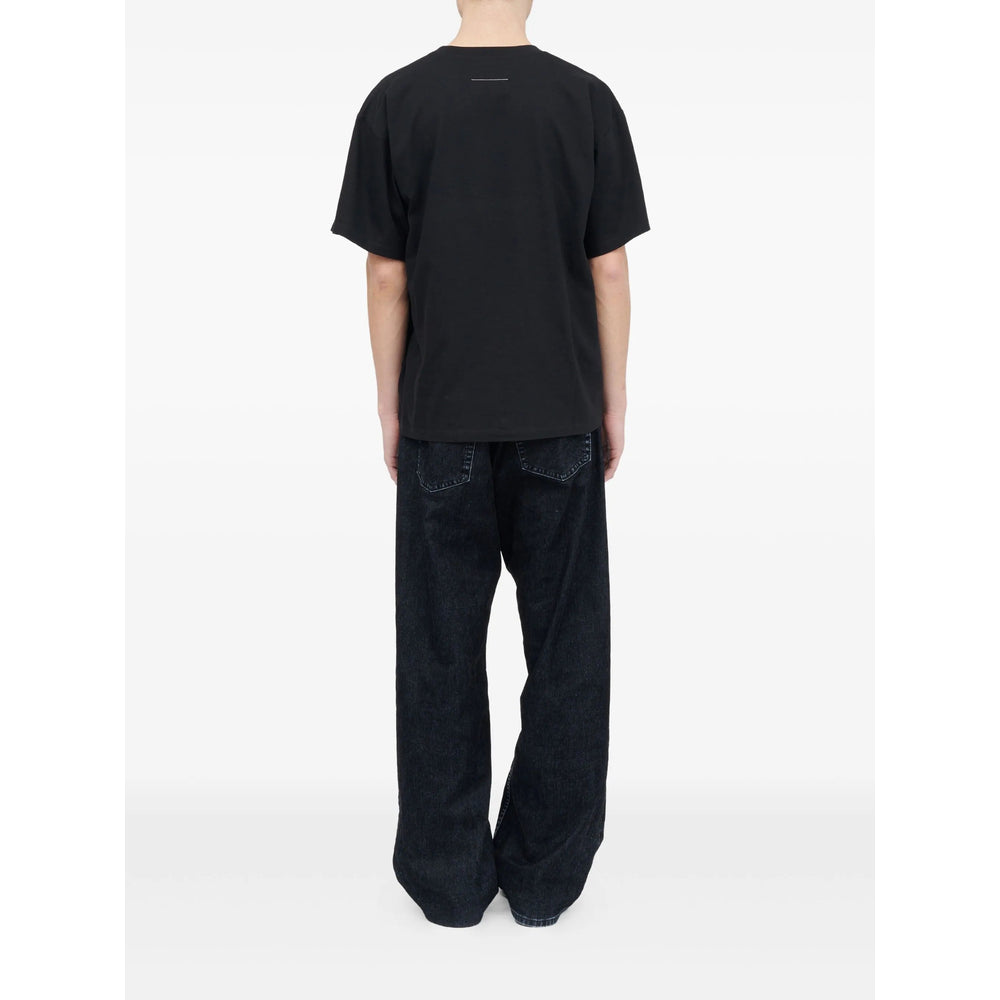 Mm6 Maison Margiela T Shirts - Black | 129696c01d6c5793aea1e3af4260de12e97b8c5e