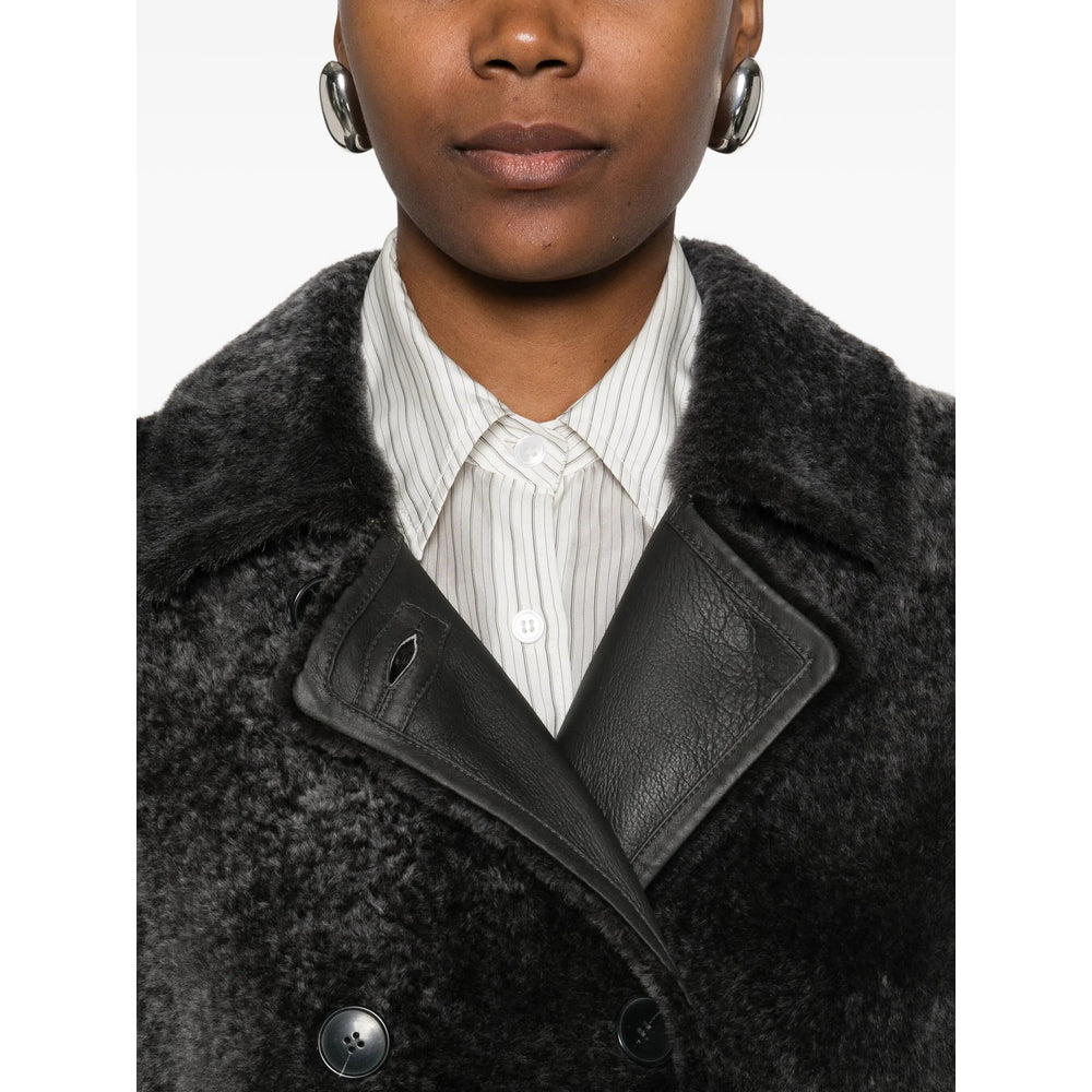 Yves Salomon Coats - Black | 18c864c89c74cfd92606a450fe63dcf5b3a96791