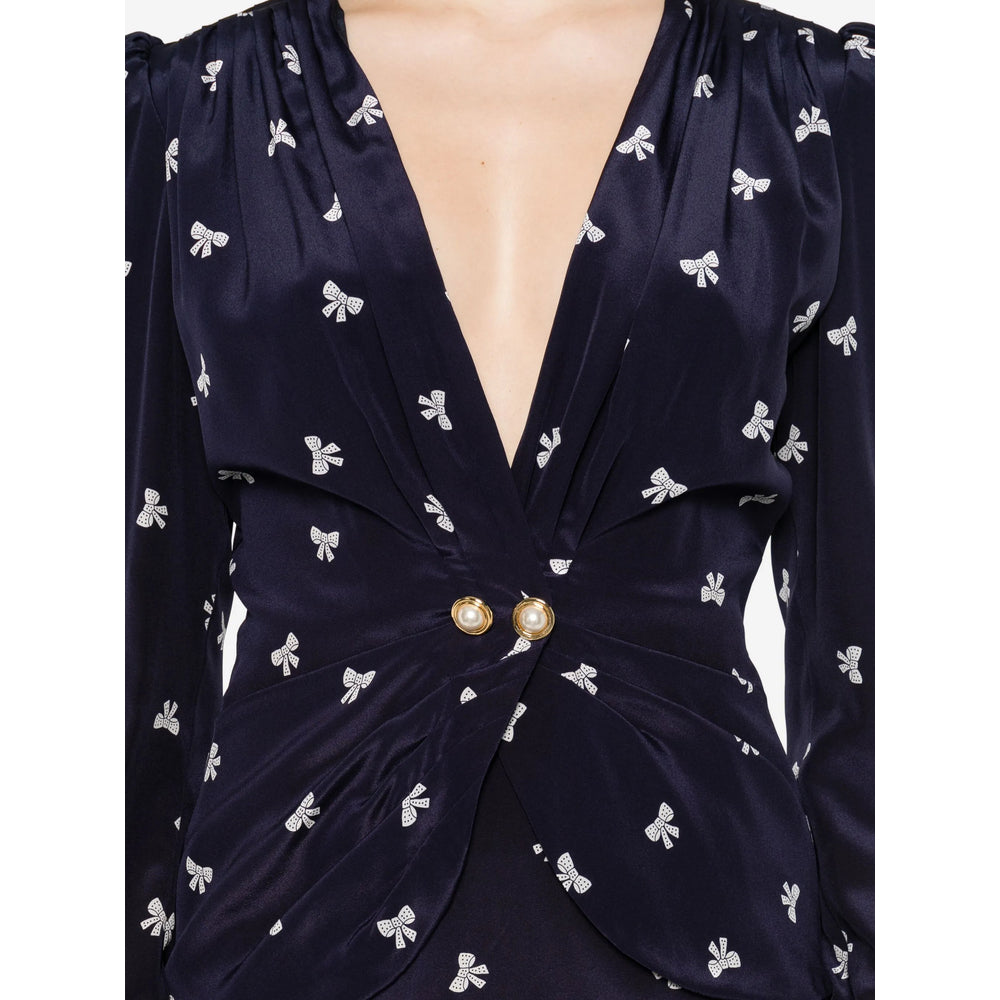 Alessandra Rich Dresses - Blue, White | 732ec0da068e602071961ae088ea3666b7207745