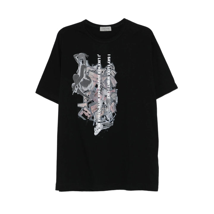 Yohji Yamamoto T Shirts - Black | 0b564eefbb72ad42603f23e12042633e06f48b36