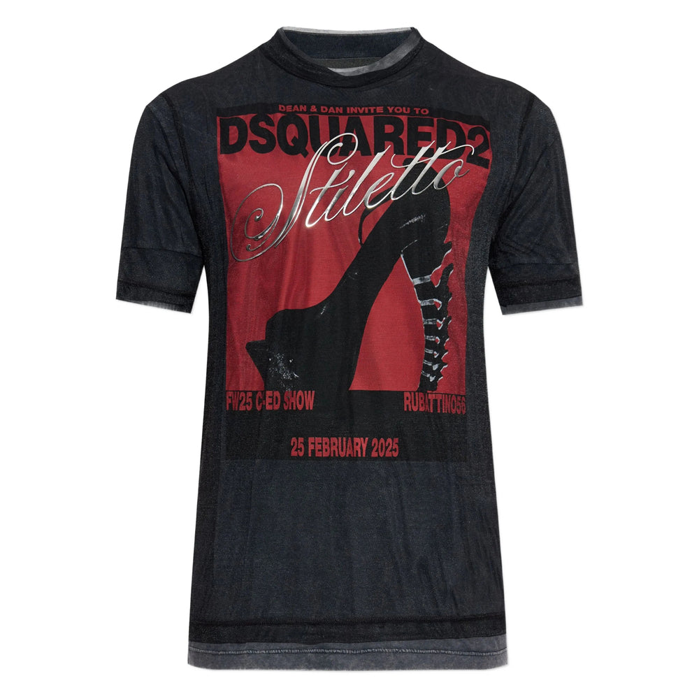 Dsquared2 T Shirts - Gray, Red | 32728630f14e4dbc77c8c57beb01ba24f3aa1108