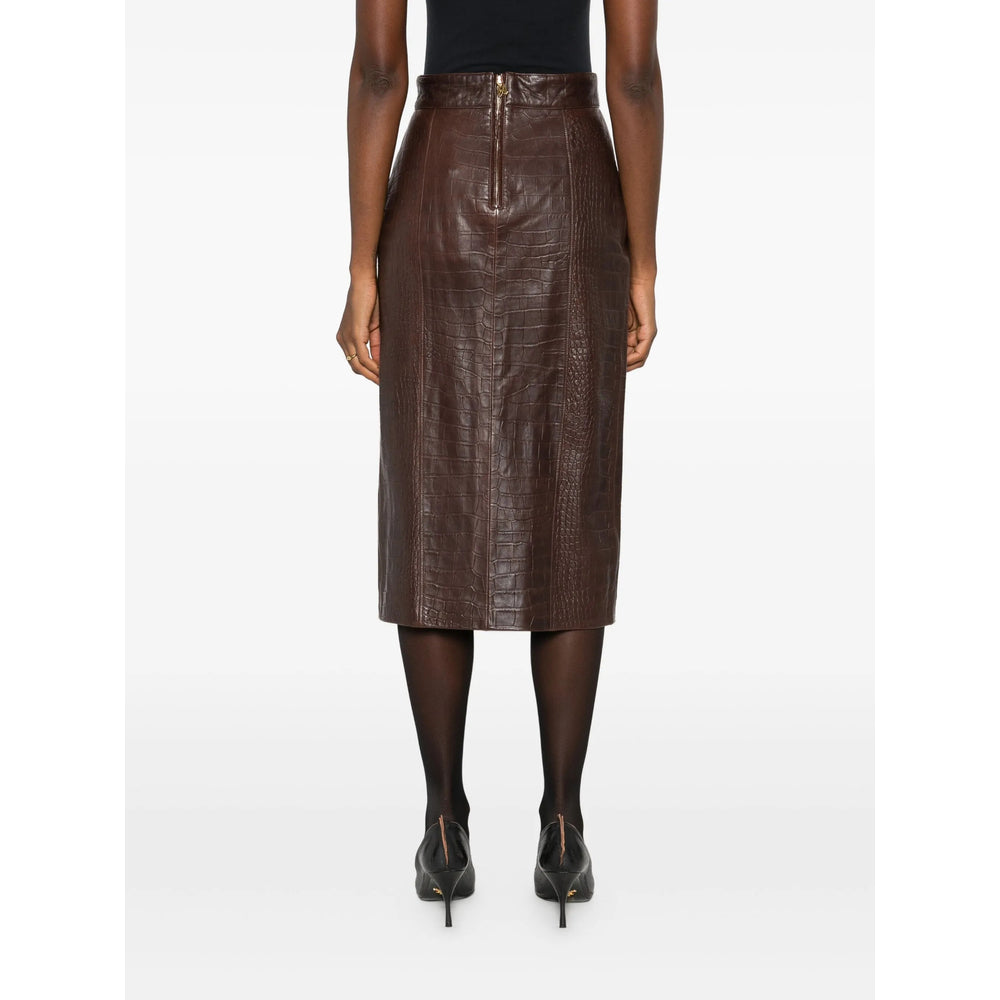 Amiri Leather Skirts - Brown | dc666365c4ce8000d0ff377abe02af1aed3f2f3f