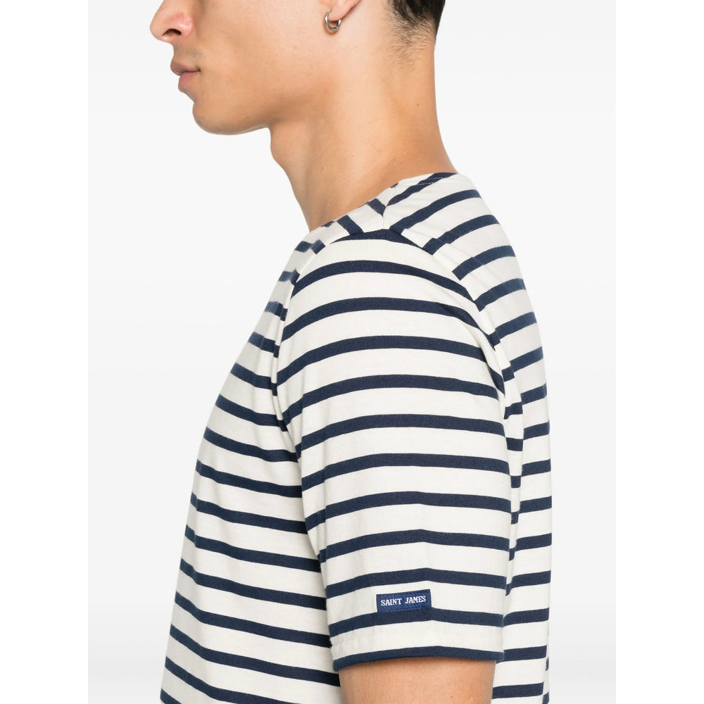 Saint James T Shirts - White, Blue | 3e38f9109180eef47990ac794bc70a1580c25a51