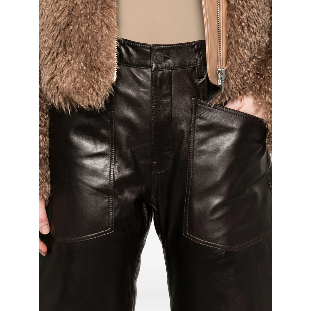 Nili Lotan Leather Pants - Brown | f2c7eaf881ce14f5406372fc4732e0a7d4350795