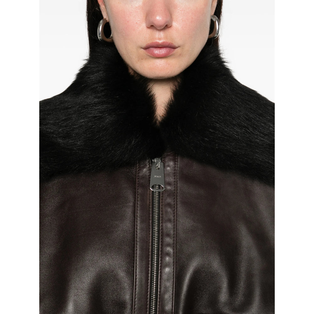 Khaite Leather Outerwears - Brown | 1d2e85b1ba8068062a7f95813f0b161408e3ac4f