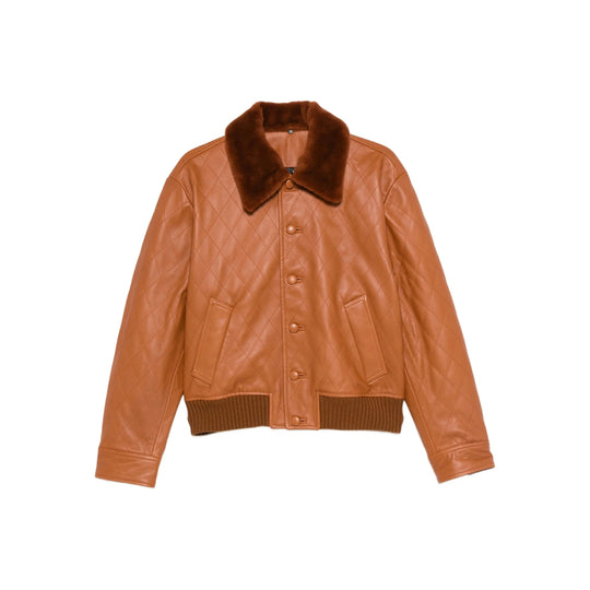 Leather Outerwears Brown