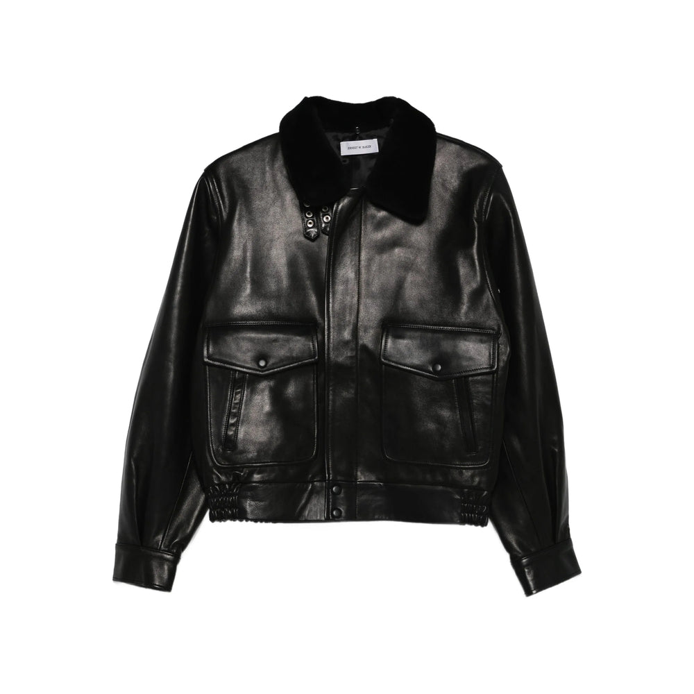 Ernest W. Baker Leather Outerwears - Black | f9ec52caa99ee3b095923e7fe3c1272e21e118d4