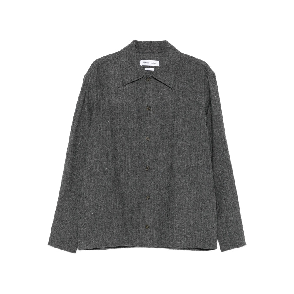 Samsoe Samsoe Shirts - Gray | a48e9174536ea770dd8ebf00f040b3d47a95c8ff