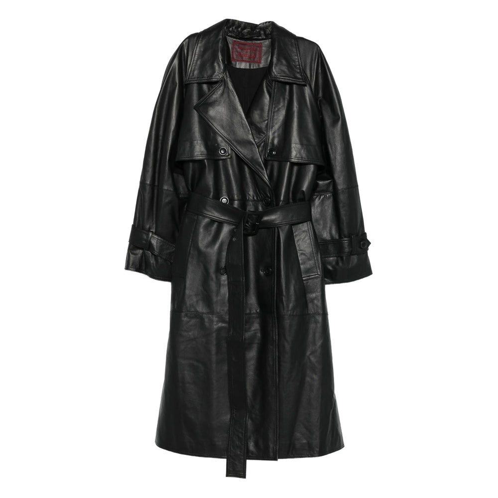 Stella Maxwell For Marella Leather Outerwears - Black | b998f05446d8acf5db44d18b09fe41951e1cf475