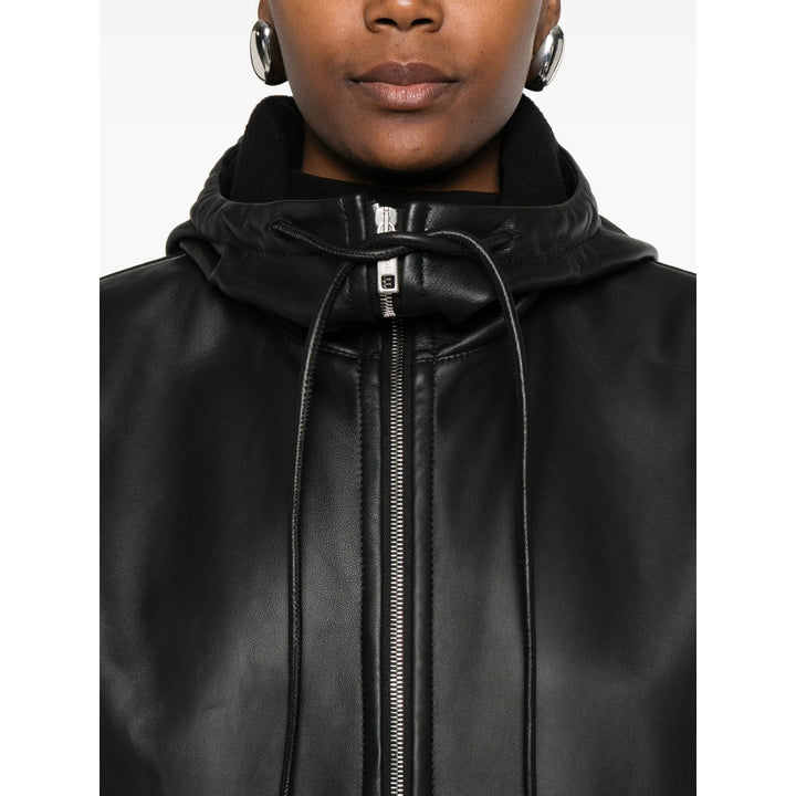 Sportmax Leather Outerwears - Black | 8b984fb7d53d175b8fb4aeb58a586b232f2371c4
