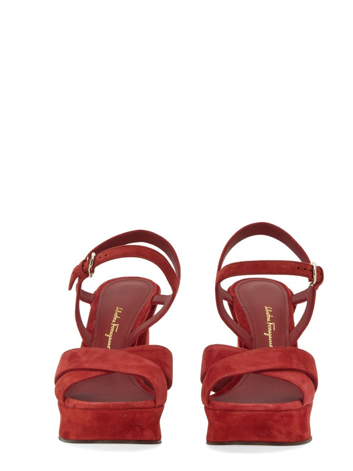 Ferragamo Wedges - Red | Wanan Luxury