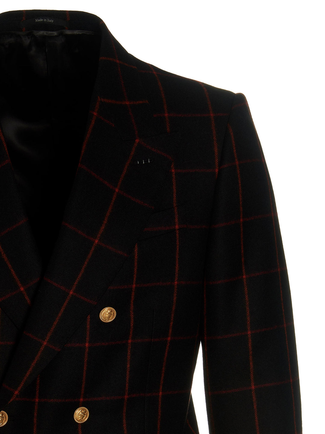 Gucci Double-Breasted Check Blazer - Multicolor | 5f67b17ba74b76629dbe4a93db2cecb1cd8659e7