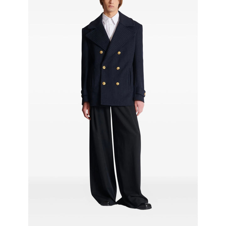 Balmain Coats - Blue | da70b96c629121f7dc7a89b57ee35324022eb749
