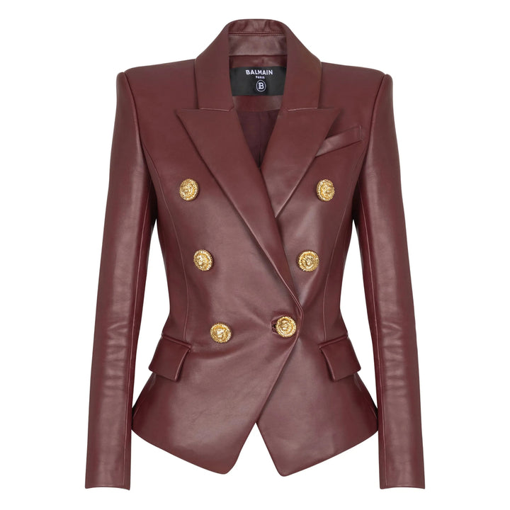 Balmain Leather Outerwears - Red | 61aaf099e85768af961303ef04df6d2cfca19e6f