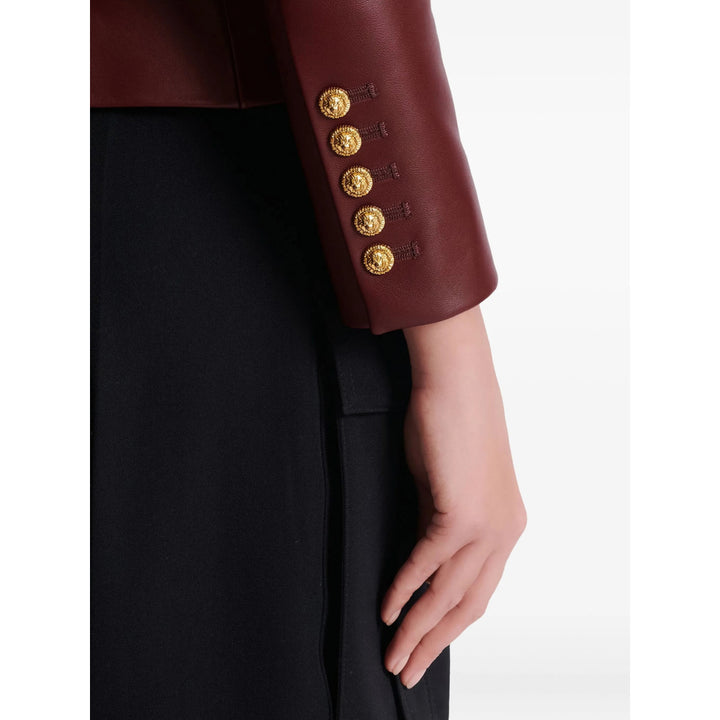 Balmain Leather Outerwears - Red | eb4a1f312131c43d2ccf96c5d335541c9d649a49