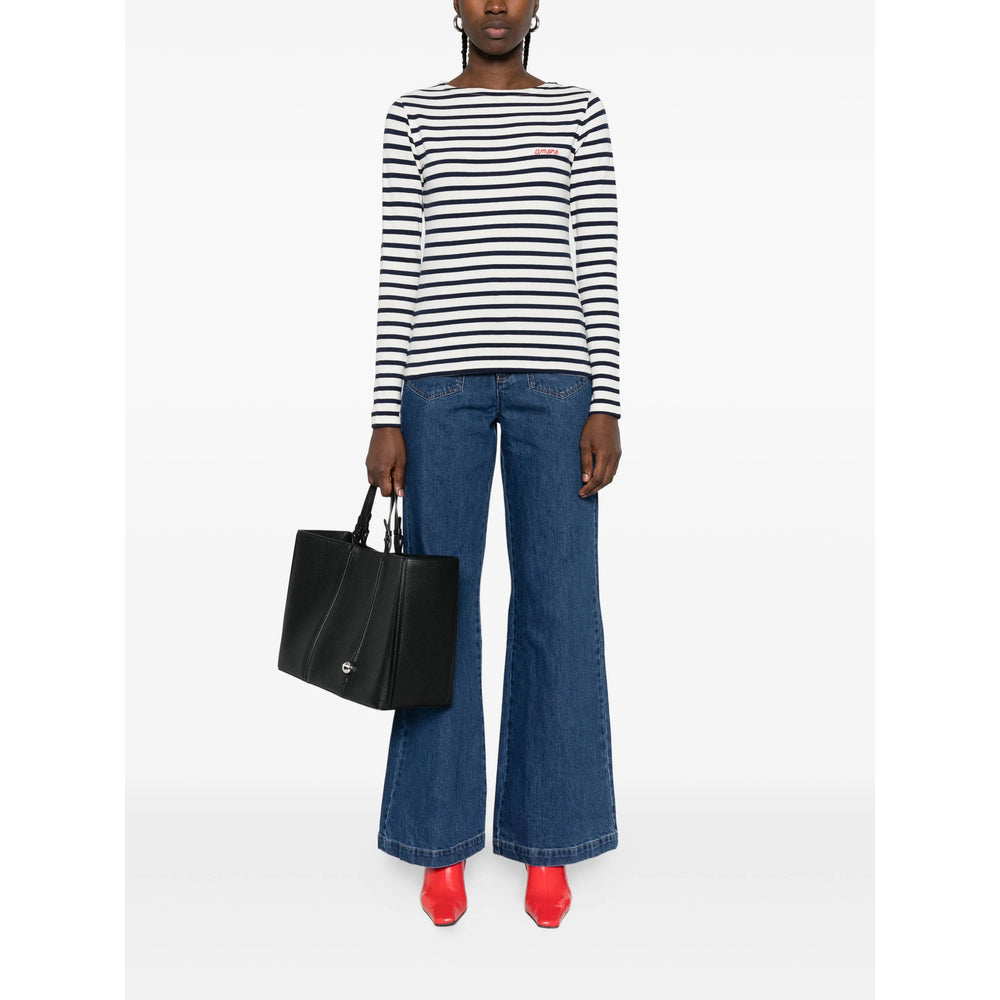 Maison Labiche Sweaters - White, Blue | 308f98e90359e992414651b59fc31cc233977bfa