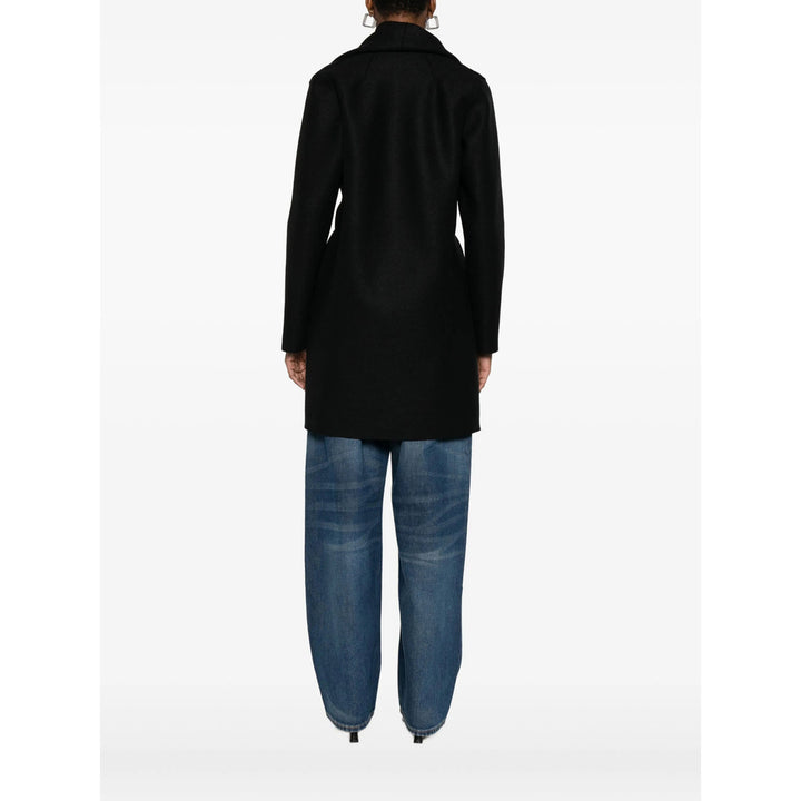 Harris Wharf London Coats - Black | a6c228db977f76bcc06dd49c4c6aa1f11af4ddd6