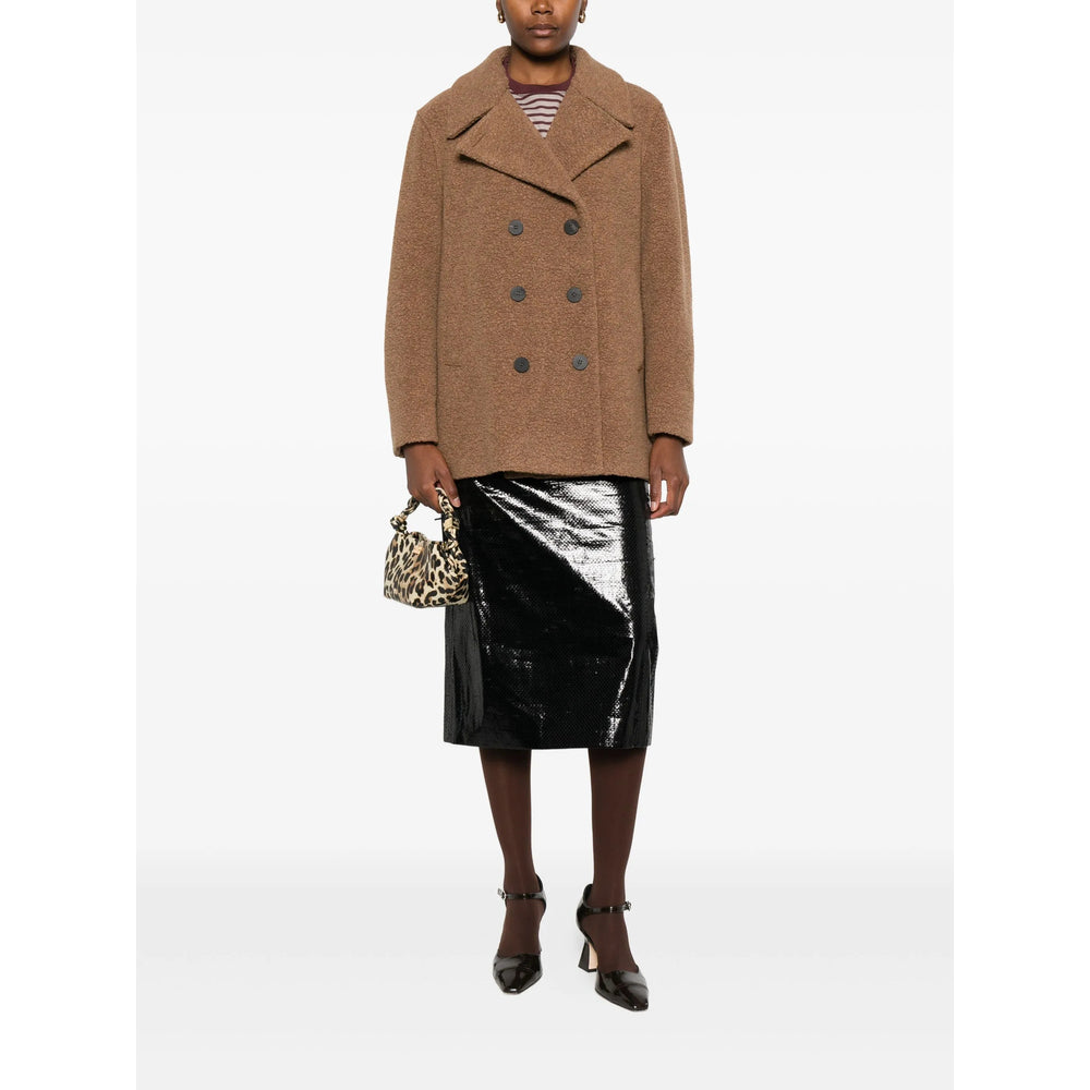 Harris Wharf London Outerwears - Brown | 8146437de32fb02ddd190336d5001ea668113b9e