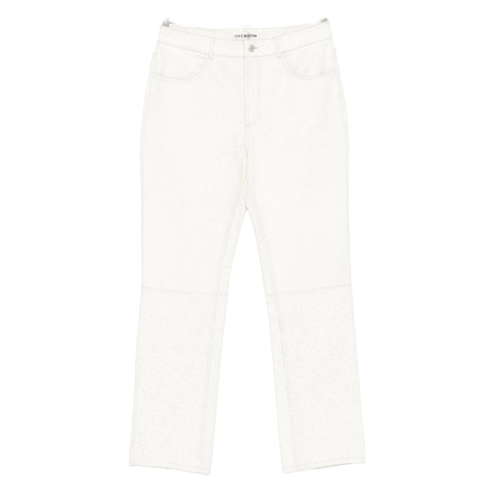 Cole Buxton Leather Pants - White | abcab48649cf191cb829a8131263b3e24317a7e1