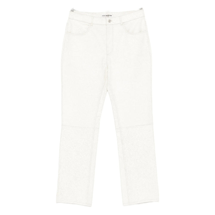 Cole Buxton Leather Pants - White | abcab48649cf191cb829a8131263b3e24317a7e1