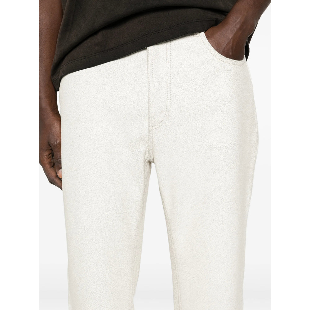 Cole Buxton Leather Pants - White | c771175cc6e070898341cd872cc62ef5ef90edd5