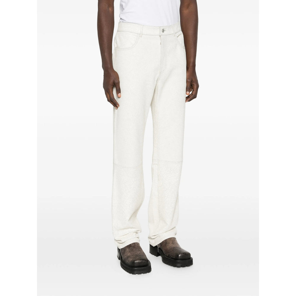 Cole Buxton Leather Pants - White | 072c015601ee9c8ca4c6e72f180f4996e752d50c