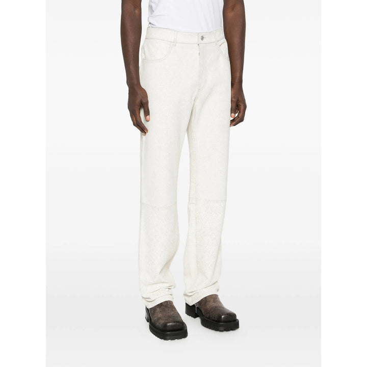 Cole Buxton Leather Pants - White | 072c015601ee9c8ca4c6e72f180f4996e752d50c