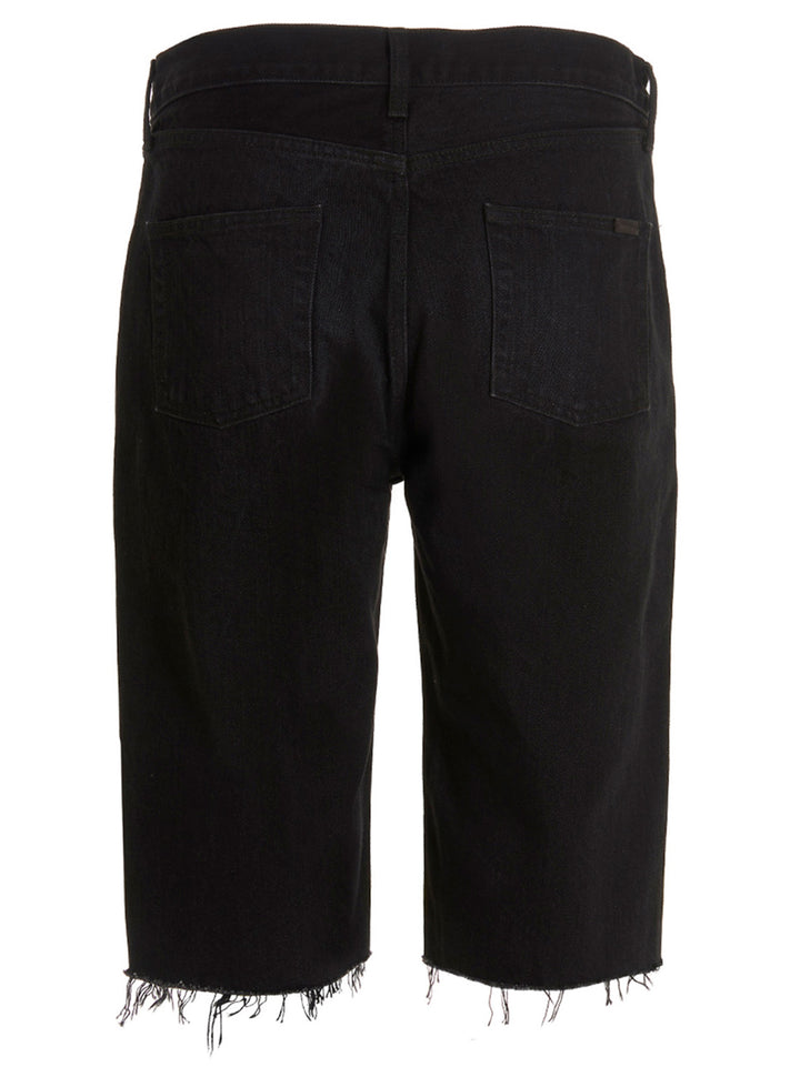 Saint Laurent Bermuda Denim Bermuda and Short - Black | 01ed7039779ccc3dacda9eb81fad249f5d2e23ab