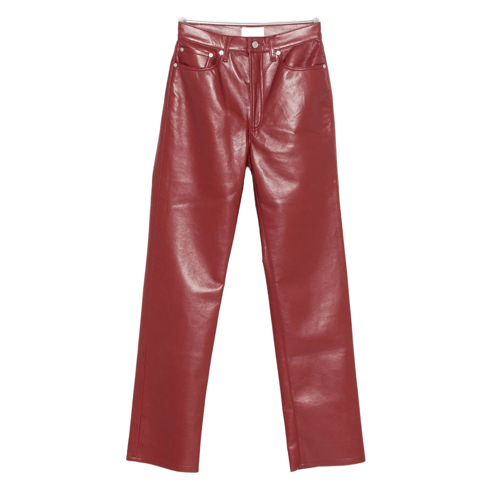 Agolde Leather Pants - Red | 3a6712717f4385a8912a131ac897fae3760cbb48