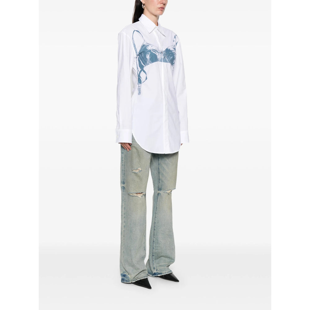 Jean Paul Gaultier Shirts - White, Blue | 514174e24b911b22714b8c18584bbc6f436d2fc0