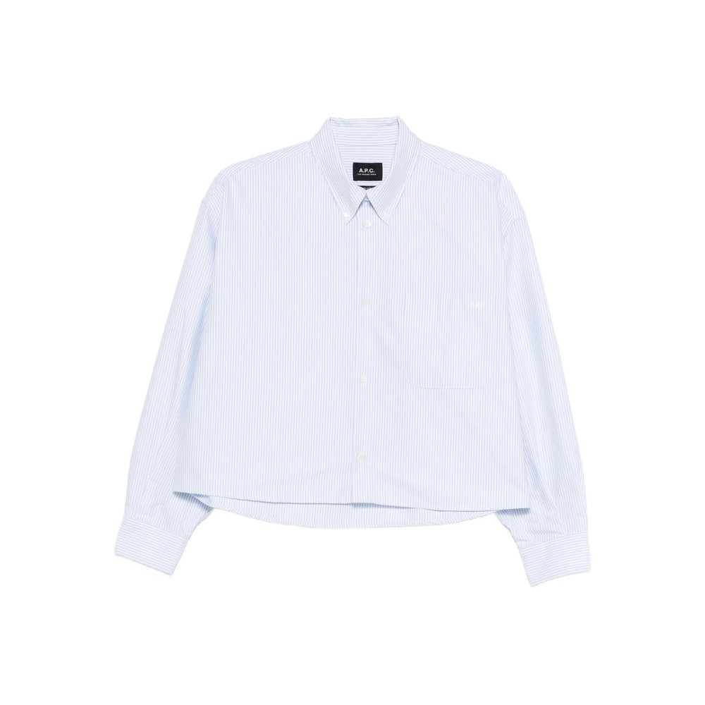 A.P.C. Shirts - White, Blue | 014e11873ce7c263a49cc2958bd17ece82fb1909