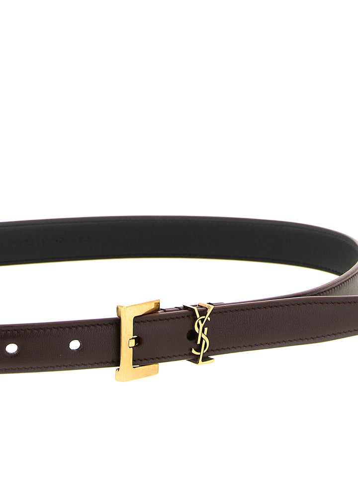 Saint Laurent Cassandre Belts - Brown | 5b0fb9da4b1cc51720ade92775de3a345e82a81b