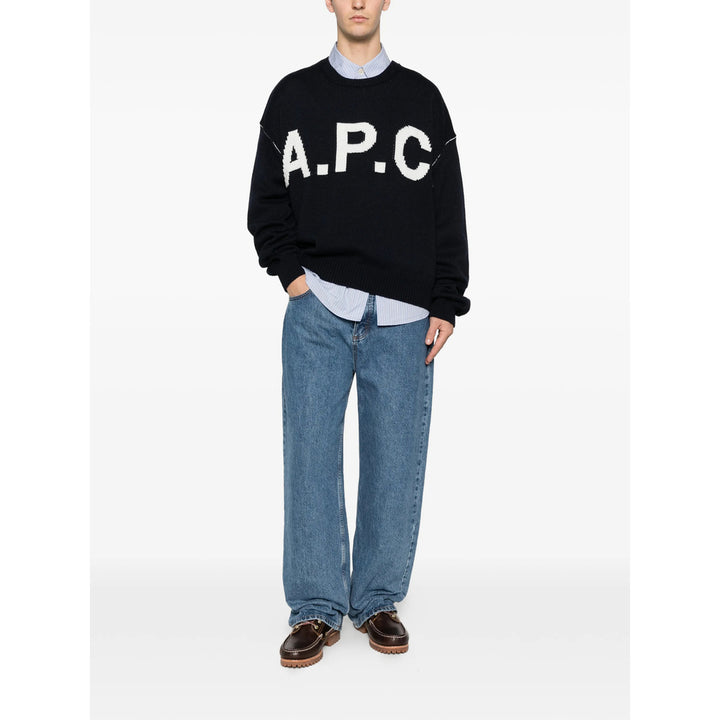 A.P.C. Sweaters - Blue, White | 25dcd194b87be7a27b3f0604a6ad607c950b7caa